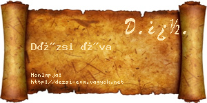 Dézsi Éva névjegykártya